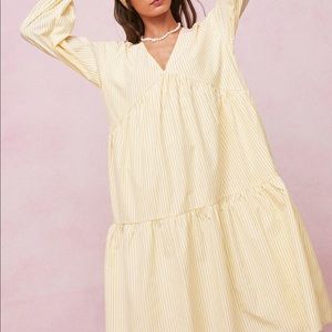 Yellow Midi Dress - Nasty Gal - Size 2